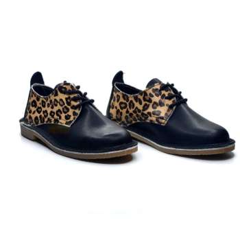Lace Up Print – Leopard Detail Shoe